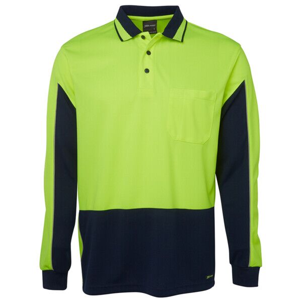 Mens Hi Vis Long Sleeve Gap Polo Thumbnail