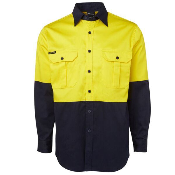 Mens Hi Vis Long Sleeve 190G Shirt Thumbnail