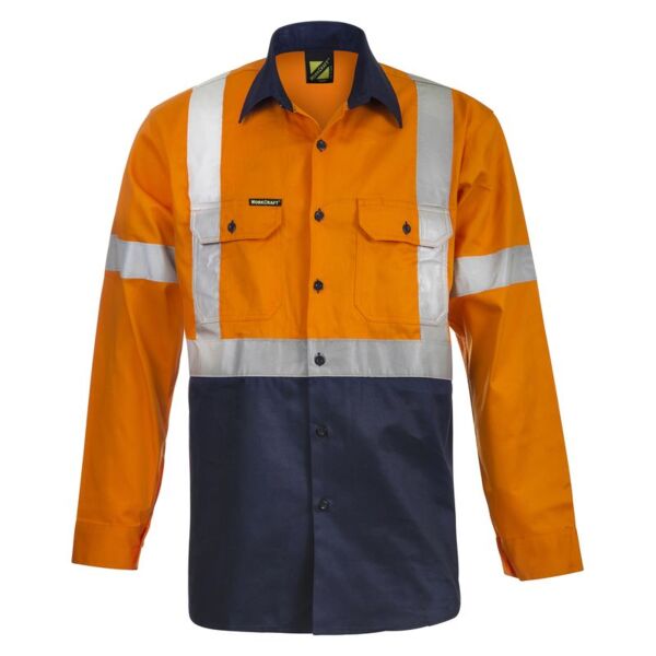 Mens Hi Vis X Pattern CSR L/S Shirt Thumbnail