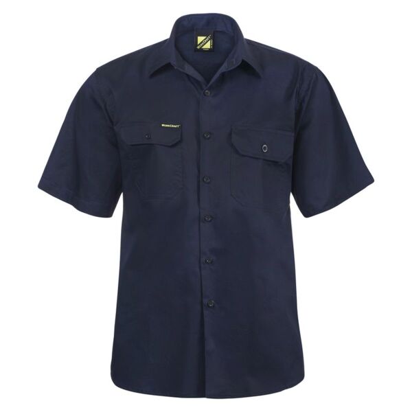 Mens Lightweight Short Sleeve Vented Cotton Drill Shirt Thumbnail